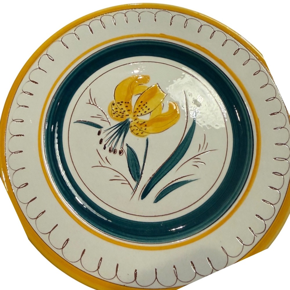Vintage Stangl Pottery Garden Flower Fruit 10" Dinner Plates Set of 7 MCM